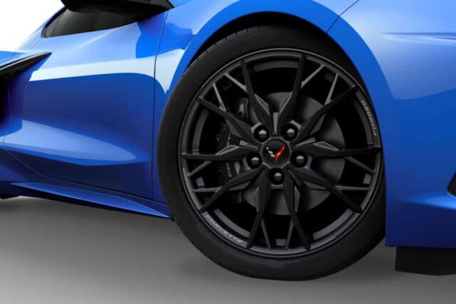 2023 C8 Corvette 70th Anniversary Wheel Set - Gloss Black (Q9I) - Installed