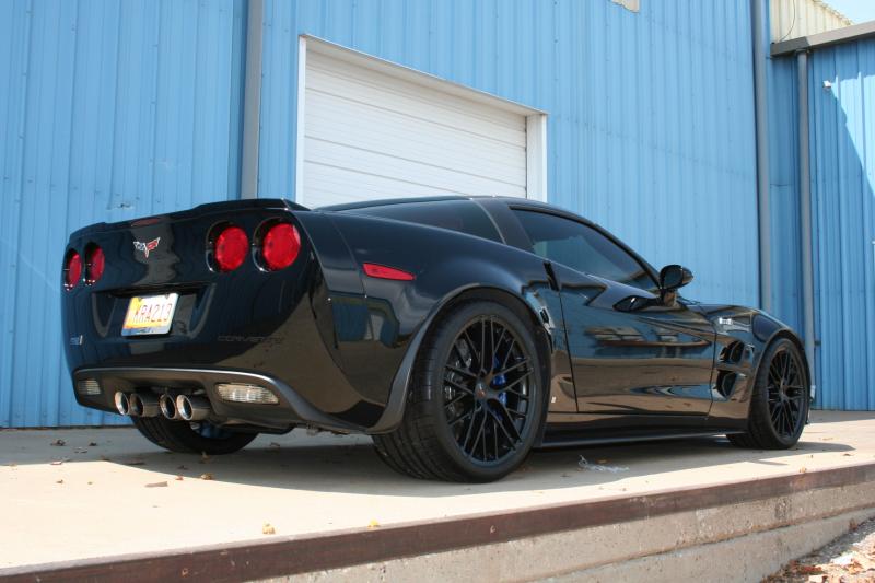C7Rep Satin Black Z06 Style Wheels – 17x9.5 & 18x10.5 – For C5 Corvette 1997-2004