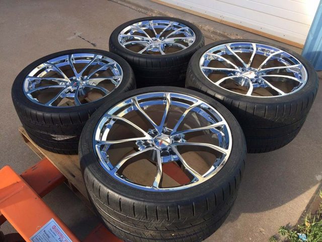 C7 Cup GM Chrome Wheel Tire Package