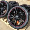 C7 Z06 GM Black w/Red Pinstripe Wheel Tire Package