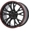 GM C7 Z06 Corvette Wheels - Gloss Black w/Red Pinstripe