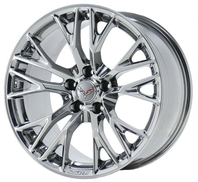 GM C7 Z06 Chrome Corvette Wheel Set - Stock View