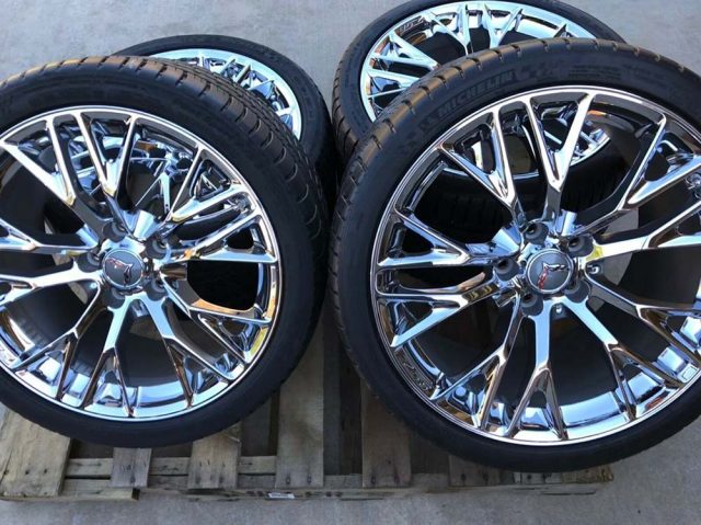 C7 Z06 GM Chrome Wheel Tire Package