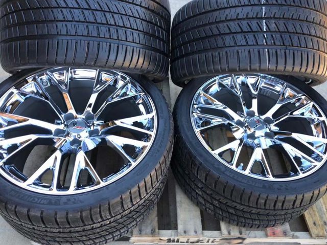 C7 Z06 GM Chrome Wheel Tire Package