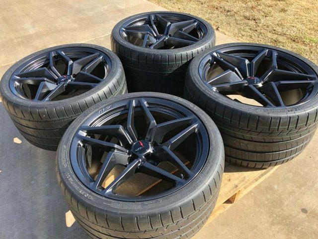 C7 ZR1 GM Satin Black Wheel Tire Package