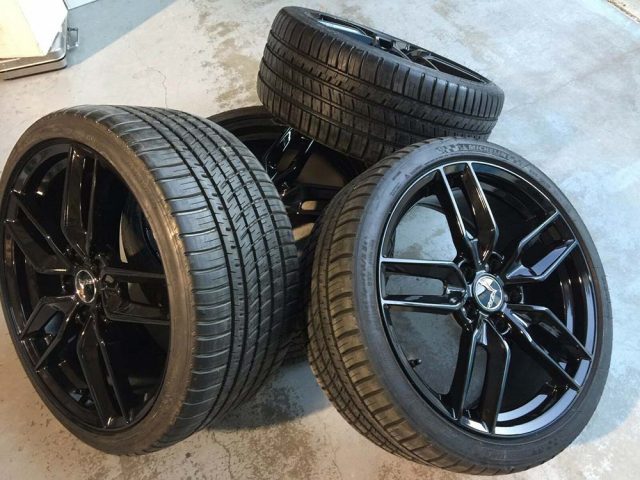 GM C7 Z51 Stingray Corvette Black Wheel Tire Package
