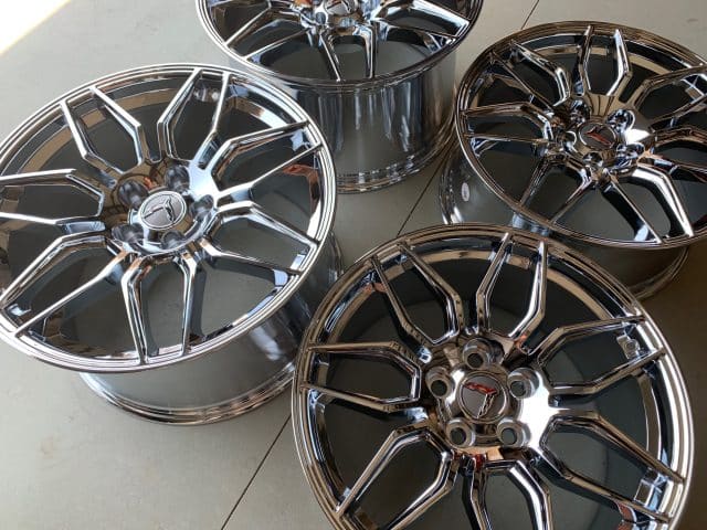 C8 Z06 Corvette Spider Style Wheel Set - Chrome - Image 2