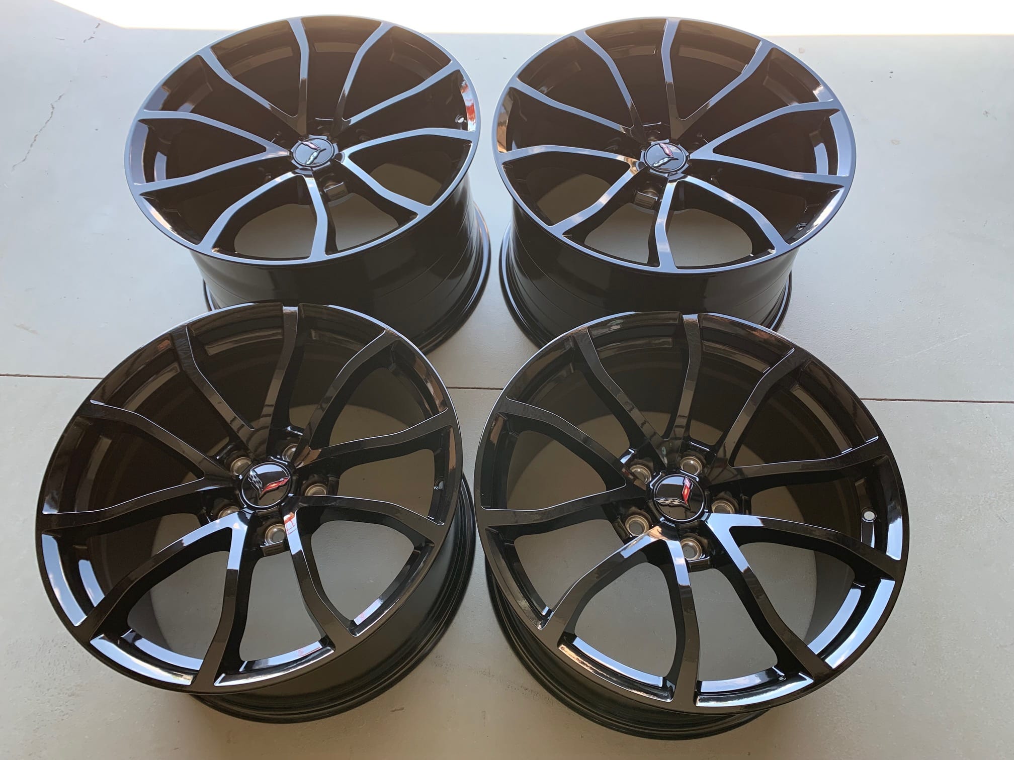Gloss Black C7 Z06 Style Wheels – 18/19" – Fits 2014-2017 Corvette C7 – 5x120.65 Bolt Pattern