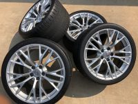 GM C7 Z06 Wheel & Tire Package - Pearl Nickel - Angle View
