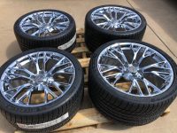 GM C7 Z06 Wheel & Tire Package - Pearl Nickel - Front View