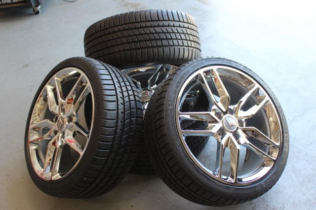 Chrome Z51 Corvette Wheel Michelin AS3 Tire Package-1468