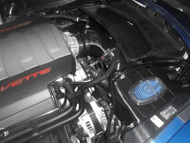 AFE Power 51-74201 C7 Stingray and Grand Sport Corvette Momentum cold air intake - Installed View