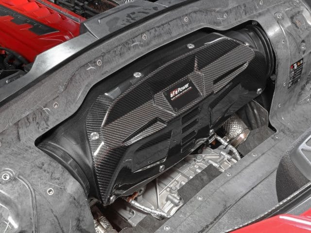 AFE Power 58-10007r C8 Corvette Black Series cold air intake - Installed View