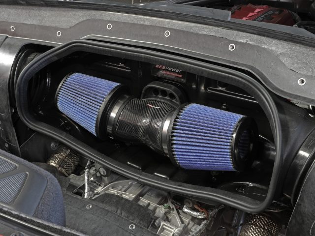 AFE Power 57-10013R C8 Corvette Track Series cold air intake - Installed View