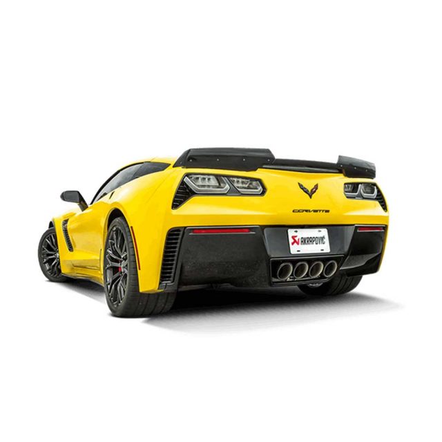 Akrapovic Evolution Exhaust System for the C7 Stingray, Z06 & Grand Sport Corvette - Installed Side Rear