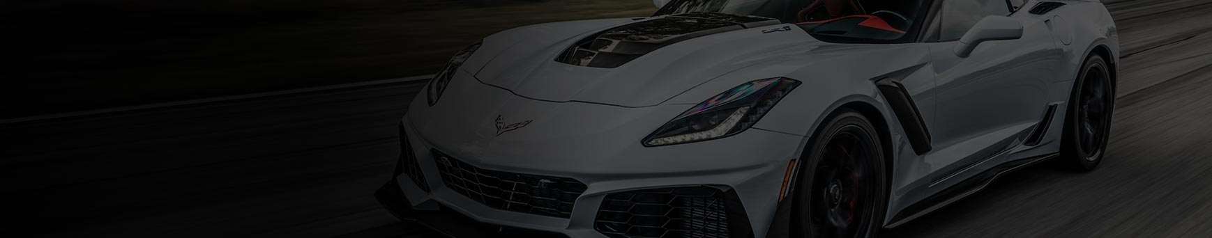 Corvette wheel and tire package banner