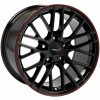 ZR1 Reproduction Wheels for 1997-2004 C5 and C6 Z06 Corvette - Gloss Black w/Red Pinstripe