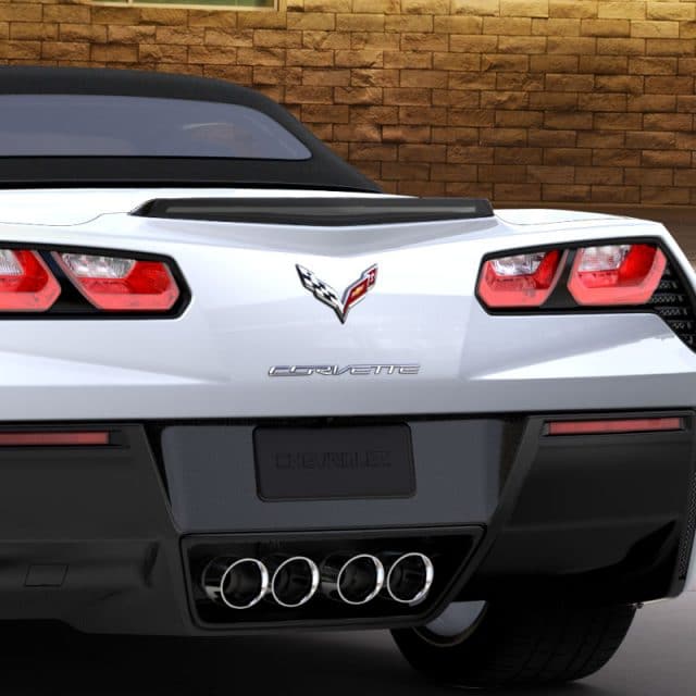 C7 Corvette Stingray Crossed Flag Emblems - 23375965