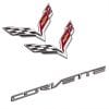 C7 Corvette Stingray Crossed Flag Emblems - 23375965