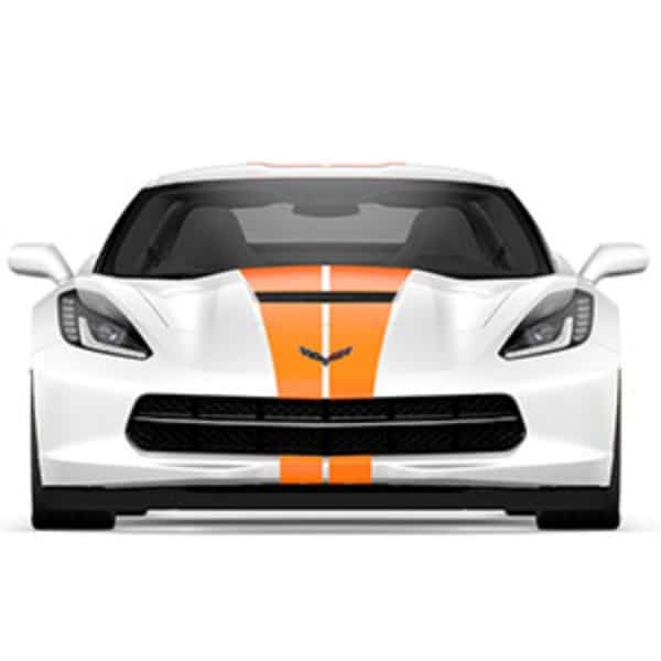 C7 Corvette Dual Racing Stripe Kit Orange - GM 23172539
