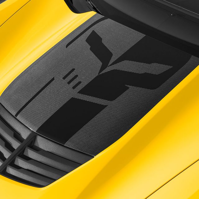 C7 Corvette Hood Stinger Black Decal Package - 23270637