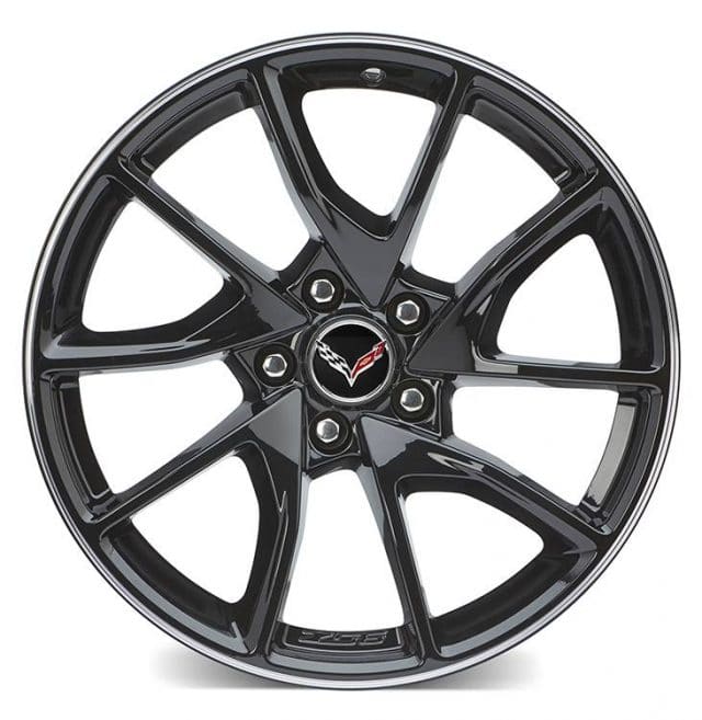 C7 Z06 6Z9 Corvette Wheel Set - Black with Machine Face