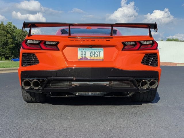 C8 Corvette Stingray Fusion Exhaust System - Rear View