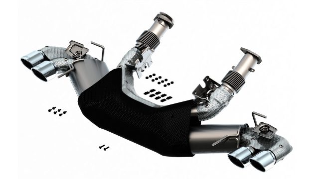 C8 Corvette Borla S-Type Exhaust System - Heat Shield View