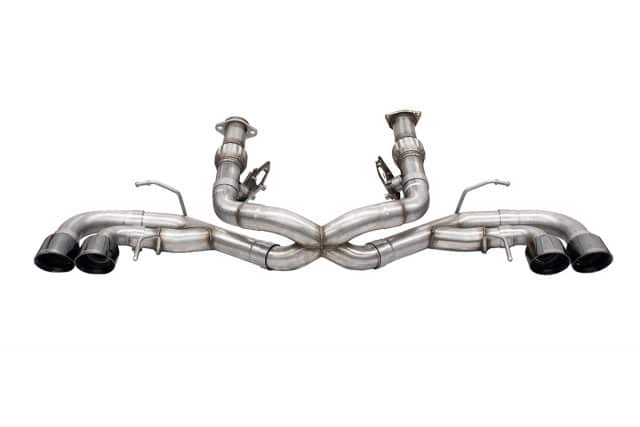 C8 Corsa Exhaust Track Series Cat-Back Black Tips 21104 - Product View