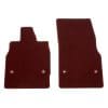 GM C8 Corvette Floor Mats in Morello Red with Torch Red Binding - Front View