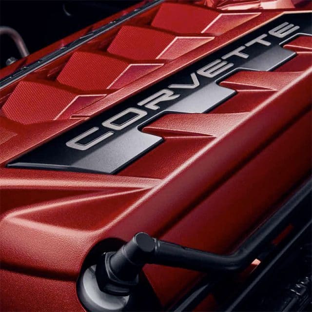 GM C8 Corvette Engine Cover available in Edge Red