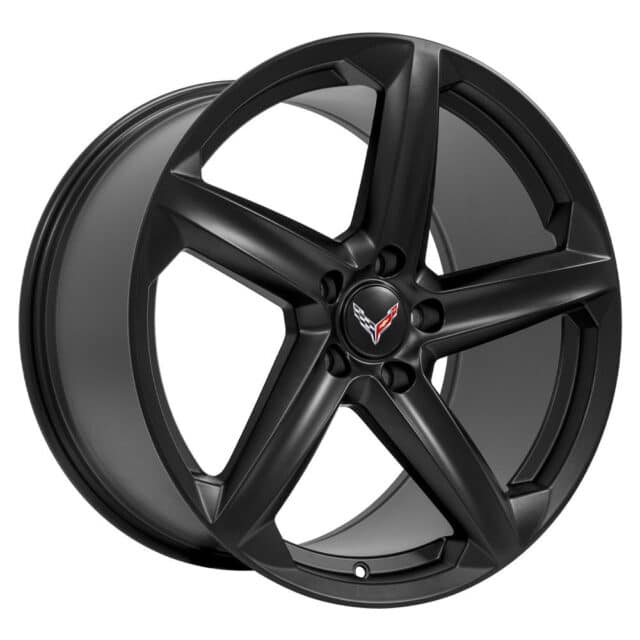 C8 Chevrolet Corvette Reproduction Wheels - Five Spoke - Satin Black