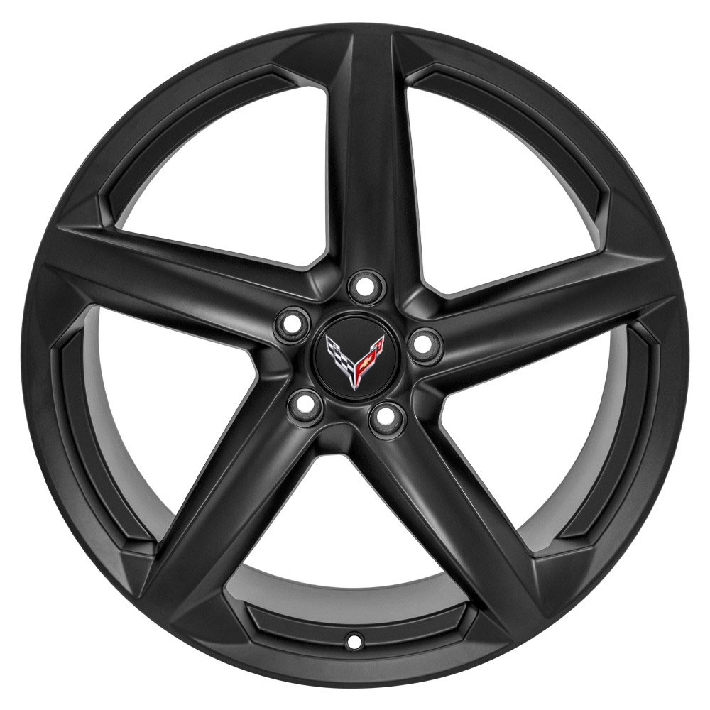 C8 Chevrolet Corvette Reproduction Wheels - Five Spoke - Satin Black