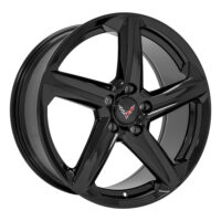 C8 Chevrolet Corvette Reproduction Wheels - Five Spoke - Gloss Black