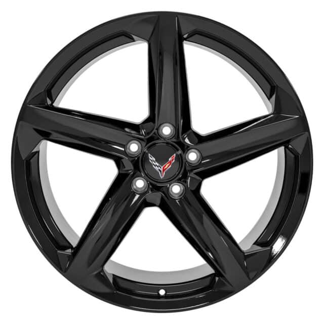 C8 Chevrolet Corvette Reproduction Wheels - Five Spoke - Gloss Black