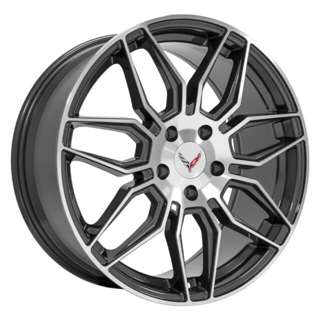 C8 Chevrolet Corvette Reproduction Wheels - Seven Spoke - Gunmetal Machined