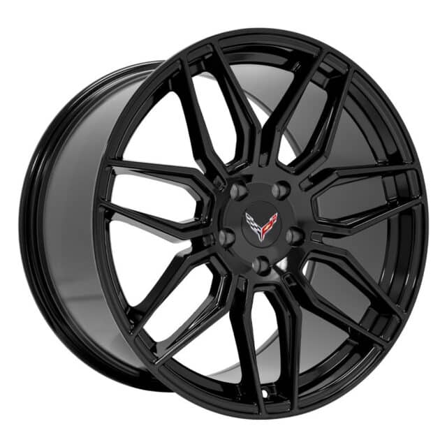 C8 Chevrolet Corvette Reproduction Wheels - Seven Spoke - Gloss Black