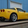 ZR1 Style Wheels in Chrome on Yellow Corvette