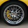 ZR1 Style Wheels in Chrome on Yellow Corvette