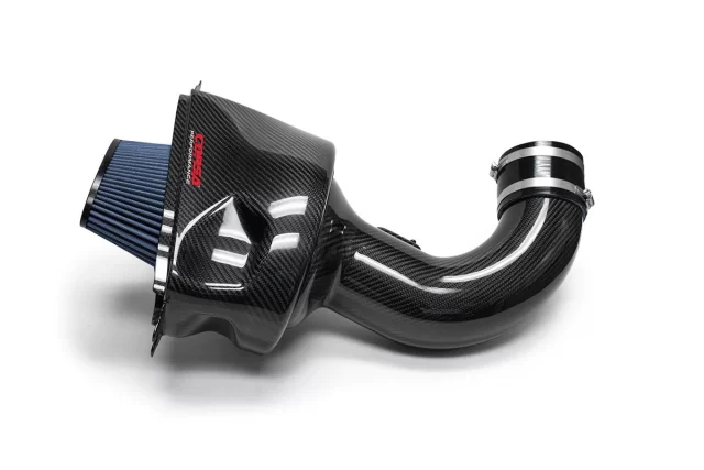 Corsa C7 Stingray Carbon Fiber Air Intake - Black - Front View