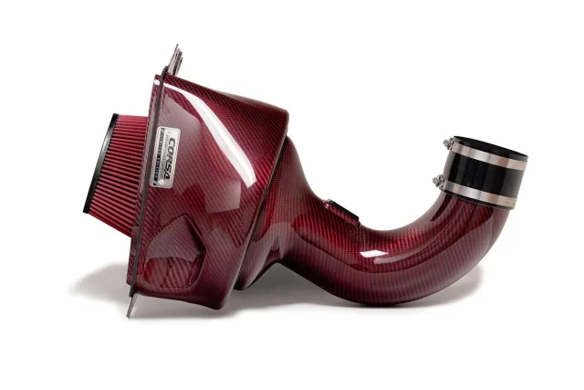 Corsa C7 Stingray Carbon Fiber Air Intake - Red - Front View