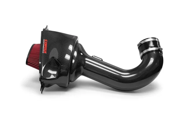 Corsa C7 Z06 Carbon Fiber Air Intake - Black - Front View