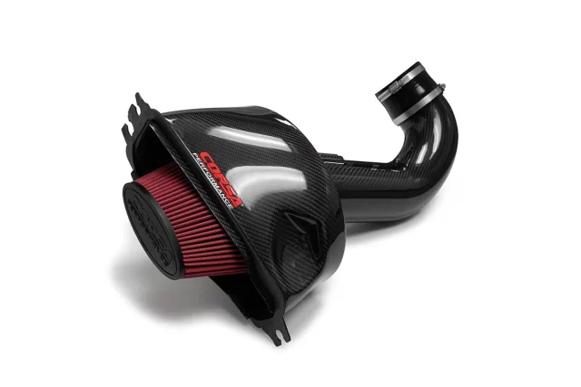 Corsa C7 Z06 Carbon Fiber Air Intake - Black - Side View