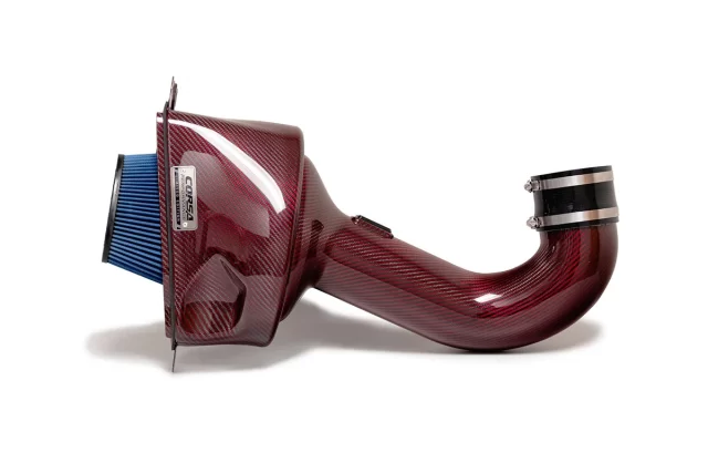 Corsa C7 Z06 Carbon Fiber Air Intake - Red - Front View