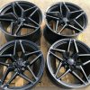 GM C7 2019 ZR1 Satin Graphite Black Corvette Wheel Set - Front View