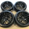 GM C8 GT Gloss Black Corvette Wheel & Michelin Tire Package - Front View