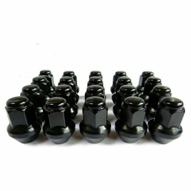 GM C8 GT Gloss Black Corvette Wheel & Michelin Tire Package - Lug Nuts View