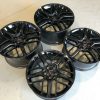 GT Stingray C8 Black Corvette Wheel Set - Top View