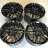 GT Stingray C8 Black Corvette Wheel Set - Front View