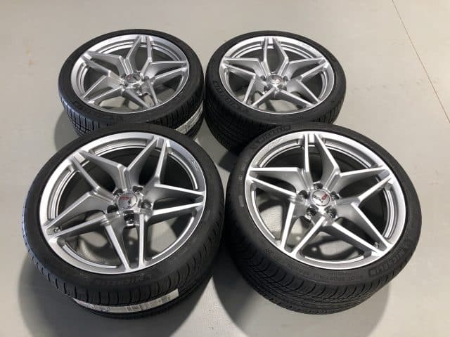 GM ZR1 Corvette Wheel & Michelin Tire Package - Pearl Nickel